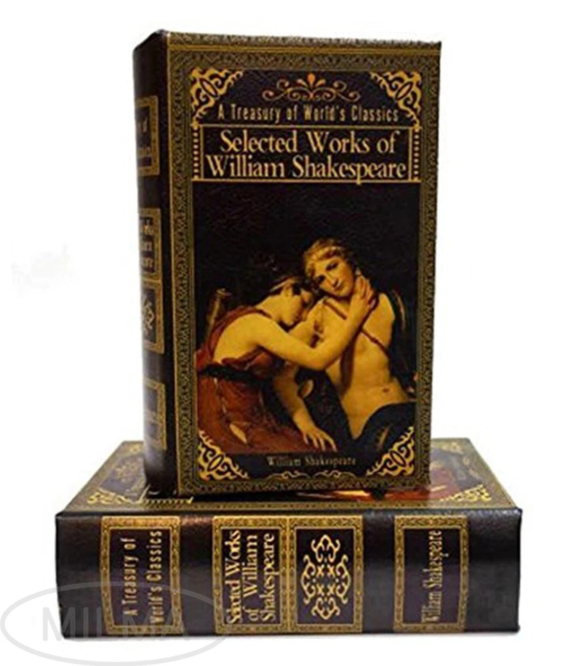  William Shakespeare Secret Storage Book Box Stash Box  Faux Leather Over Wood - Image 1 of 4