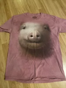 The Mountain Shirt 2XL Pink Short Sleeve Pig Face Tie Dye Vincent Hie - Picture 1 of 5