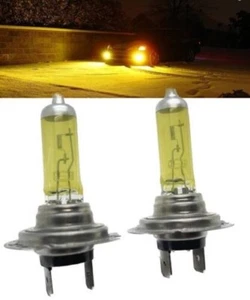 H7 477 Euro golden yellow 3000K halogen bulbs 55w snow fog 499 - Picture 1 of 4