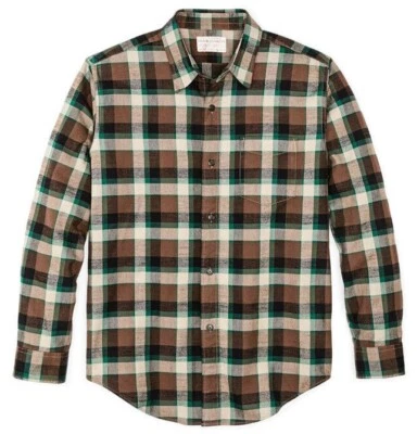 Filson Flannel Service Shirt 20263535 Verdant Green Black Brown Plaid Check CC - Image 1 of 4