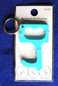 No-Touch Key Chain/Ring Blue Plastic Walmart for Elevator Buttons Door Handles + - Imagen 1 de 1
