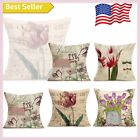 Summer Spring Decorative Pillow Covers - Vintage Style Throw Cushions 18x18