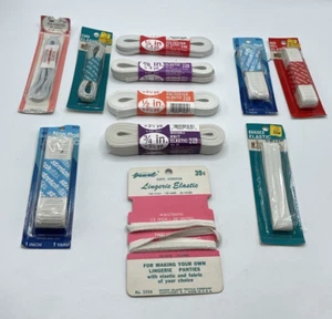 "MENGE 11 Nähgummizug 1/4"", 3/8"", 1/2"", 3/4"", 1"", schnurgebunden, die meisten VINTAGE NEU! - Bild 1 von 8