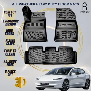 Floor Mats Liners For Tesla Model 3 2017-2024 All Weather Heavy Duty Car Rugs EV - Picture 1 of 9