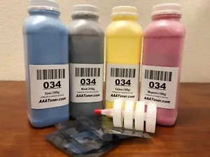 4 x Toner Refill for Canon 034, Canon MF820Cdn MF810Cdn, C1225 if + 4 Chip - Picture 1 of 10