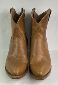 Women's Alvies The Rainey Brown Leather Cowgirl Ankle Boots Sz. 8 B - Picture 1 of 7