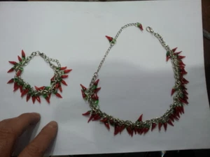1 Collar Y 1 Pulsera Cuernos Pequeños Metal Suerte 1 Corneta Charms - Imagen 1 de 1