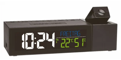 TFA 60.5014.01 Show Funkwecker digital mit Projektion Projektionsuhr Farbdisplay - Bild 1 von 2