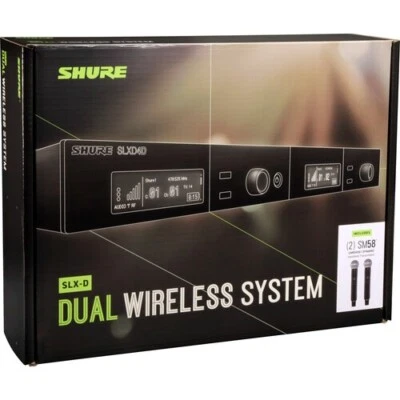 Shure SLXD24D/SM58 G58 Dual Wireless System w/ 2x SLXD2/58 Handheld Transmitters - Image 1 of 4