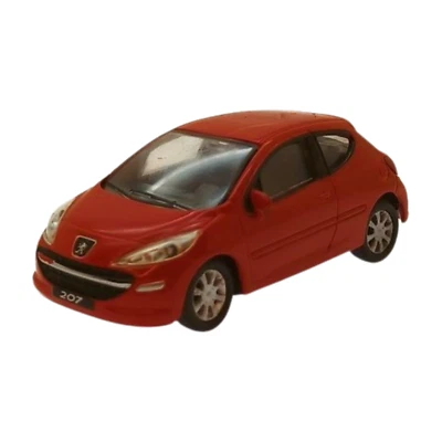 Modellino Mondo Motors Peugetot 207 3P scala 1:43 Rosso statico diecast miniatur - Immagine 1 di 3