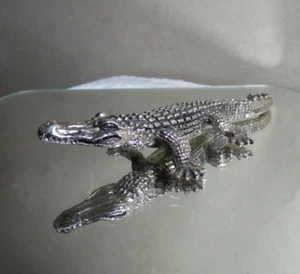 Crocodile Tribal Spirit Metal Figurine - Picture 1 of 11