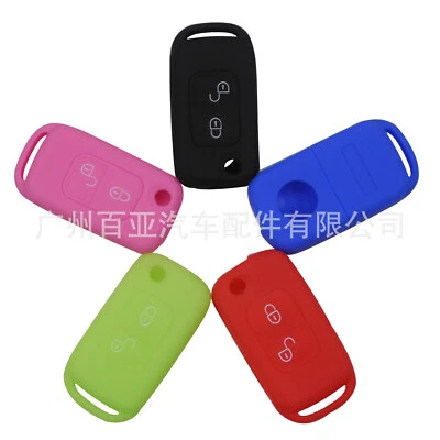 Fit Mercedes Benz SLK SL 2 Button Flip Remote Smart Key Fob Silicone Case Cover - Image 1 of 4