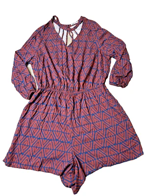 Просто Fab Детский комбинезон женщин 2 X коричневый длинным рукавом с шортами сексуальный назад новый с Ярлыками - Изображение 1 из 4