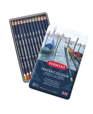 Derwent Colored Pencils WaterColour Water Color Pencils Drawing Art Metal Tin... - Image 1 of 4