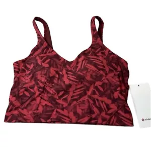Lululemon Align Tank Top Size 12 NWT Red Removable Padding Light Support Rare - Picture 1 of 8