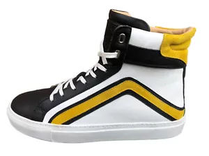 Scarpe da uomo BELSTAFF SCARPE DA GINNASTICA ALTE stivali pelle premium designer EU 42 UK 8 - Foto 1 di 14