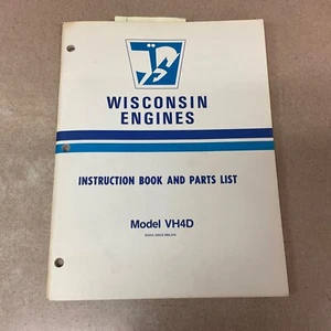 Wisconsin VH4D MANUAL DE PIEZAS DEL MOTOR LISTA DE LIBROS CATÁLOGO GUÍA DE INSTRUCCIONES pn 274C - Imagen 1 de 6