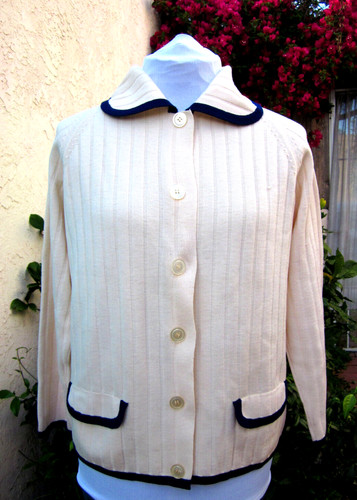 Cardigan giacca maglia lana vintage anni 70 Pringle Scotland Chanel knock off Not Pritchy