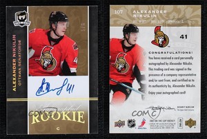 2007-08 Upper Deck The Cup Gold /6 Alexander Nikulin #107 Rookie Auto RC