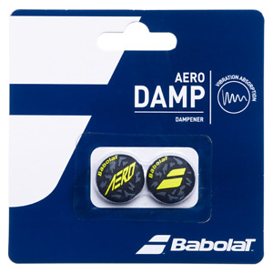 Babolat Aero Damp Tennis Racket Vibration Dampener - Pack of 2 - Black Yellow
