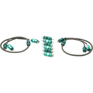 Marine Y-Adapter 2 Ch OFC RCA Kit 1 Female to 2 Male w/Adapters 47KMIY Kicker - Picture 1 of 6