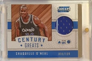 2015 Panini Threads Shaquille O'Neal #PATCH /199 Game Worn 2 Color Jersey - Rare - Picture 1 of 4