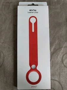 Genuine / Official Apple AirTag Leather Loop - PRODUCT (RED) - New - Picture 1 of 10