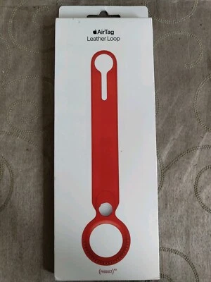Genuine / Official Apple AirTag Leather Loop - PRODUCT (RED) - New - Image 1 of 4