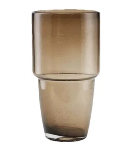 House Doctor Chazia Glass Vase Dark Brown 30cm Tall New Boxed Denmark Design - Picture 1 of 6