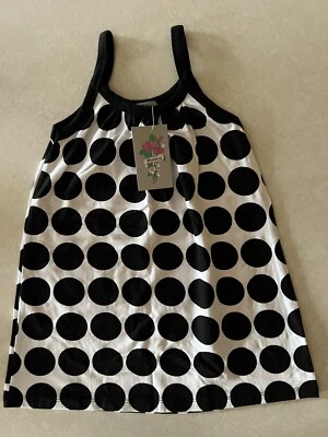Цветы на Zoe девочек в горошек черный белый туника размер 5 - Изображение 1 из 4
