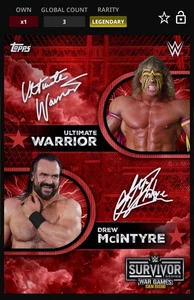 WWE Topps Slam Survivor Series DIGITAL Mcintyre Ultimate Warrior Legendary 5 CC - Picture 1 of 1