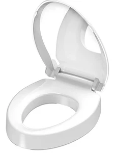 WC-Erhöhung 2,91 Zoll länglich für Senioren, Soft Close & Schnellverschluss - Bild 1 von 5