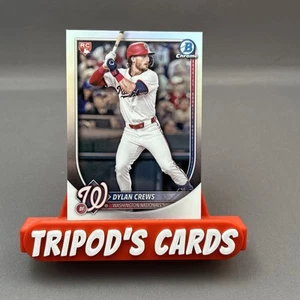 2025 Bowman Chrome Dylan Crews Red Rookie Redemption Refractor SP Wash Nats - Picture 1 of 2