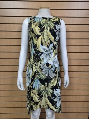 Vestido Connected Apparel estampado floral talla 10 tropical sin mangas Foto 1 de 4