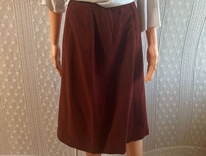 Falda Pendleton Vintage Años 50 Mujer 28w 100% Lana Plisados Borgoña Academia Otoño - Imagen 1 de 7