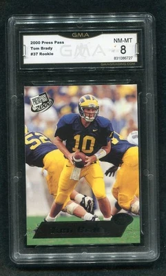 Press Pass Tom Brady #37 GMA 2000 8 casi nuevo-como nuevo novato radiocontrol  Foto 1 de 2