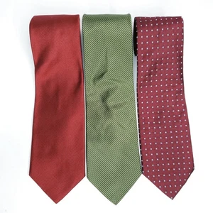 Brooks Brothers Makers 346 Krawatten Krawatten Burgund Rot Grün 3 Stück - Bild 1 von 5