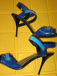 Michael Antonio Strappy Stiletto Heel Pumps Blue & Black Size 8 - Picture 1 of 5