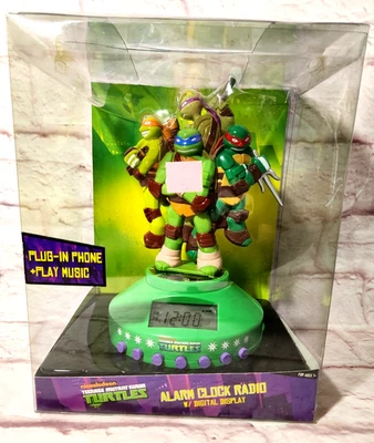 NEW Teenage Mutant Ninja Turtles Digital Alarm Clock LED Display 2016 Viacom - Image 1 of 4