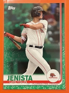 2019 Topps Pro debut Greyson Jenista verde/99 #115 béisbol Florida Fire Frogs - Imagen 1 de 3