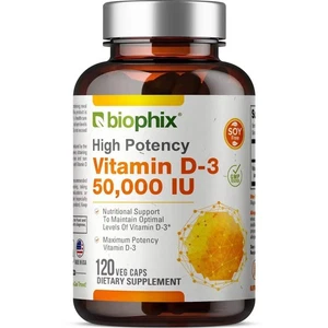Biophix Vitamin D-3 50000 IU 120 Vcaps - Picture 1 of 9
