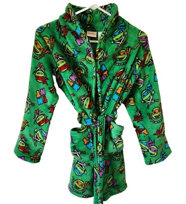 Nickelodeon Teenage Mutant Ninja Turtles Boys 10/12 Bathrobe Fleece Super Soft  - Image 1 of 4