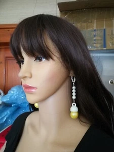 1 x Cosplay prop replica Potara earrings from "Dragon Ball Z", with hook or clip - Picture 1 of 12