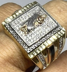 Sale GOLd 14k Mens Ring st saint jude san juda judas solid size 10 ask 8 9 11 12 - Picture 1 of 12