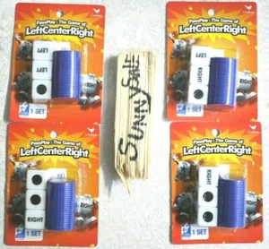 PASS PLAY LEFT CENTER RIGHT Group Party 3 DICE GAME 24 Tokens - Picture 1 of 9