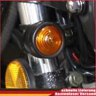 2Pcs Retro Metall Blinker 12V Bernstein Objektiv Motorrad Blinker Lichter (Schwa