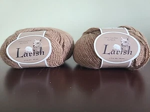 Filato sontuoso 2 palline, 1,75 oz/50 g, 100% alpaca superfine, Perù, (marrone) - Foto 1 di 7