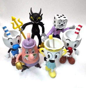 Cuphead Figur 6 Stück King Dice MugMan Ms. Chalice Elder Wasserkocher - Bild 1 von 4