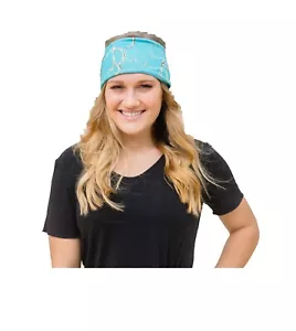 Crazy Train Stein Marmor Stirnband Damen Stretch Breit Haarband Türkis Blau 4" - Bild 1 von 3