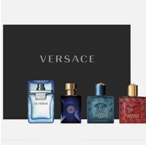 VERSACE Men’s MINI 4 PC Cologne Gift Set: Eau Fraiche, Dylan Blue, Eros, Flame - Picture 1 of 1